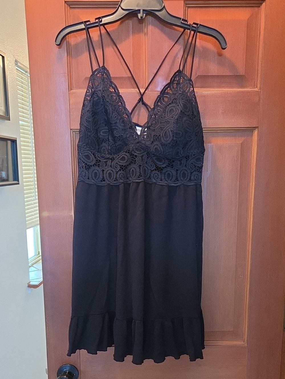 Victorias Secret Loose Fit V Neck Dress With Lace
